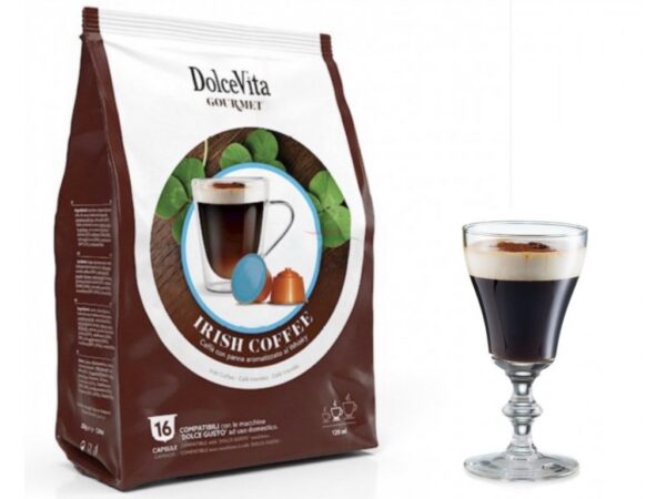 Dolce Vita "IRISH COFFEE" kávový nápoj s příchutí irským krémem do Dolce Gusto 16 ks