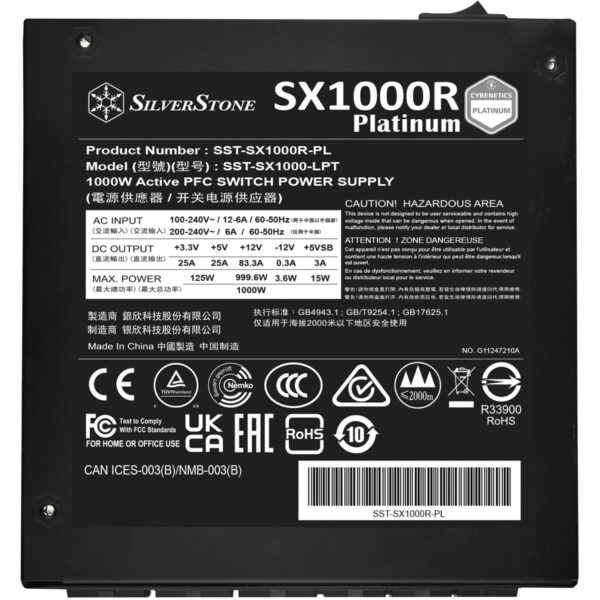 SilverStone Cybenetics Platinum SX1000R - 1000W - SST-SX1000R-PL - Obrázek 19