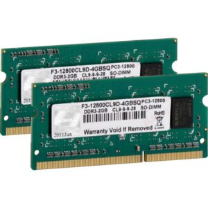 G.Skill SO-DIMM 4 GB DDR3-1600 (2x 2 GB) Dual-Kit – F3-12800CL9D-4GBSQ