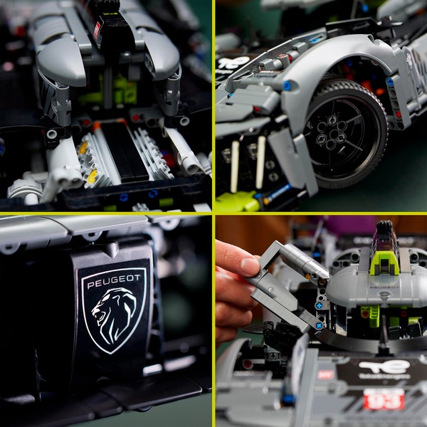 LEGO Technic 42156 PEUGEOT 9X8 24H Le Mans Hybrid Hypercar – 42156 - Image 3
