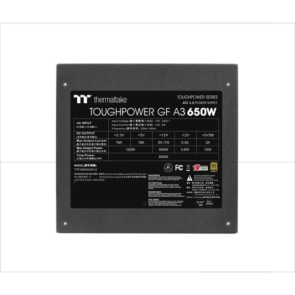 Thermaltake TOUGHPOWER GF A3 Gold 650W - TT Premium Edition – PS-TPD-0650FNFAGE-H - Image 7
