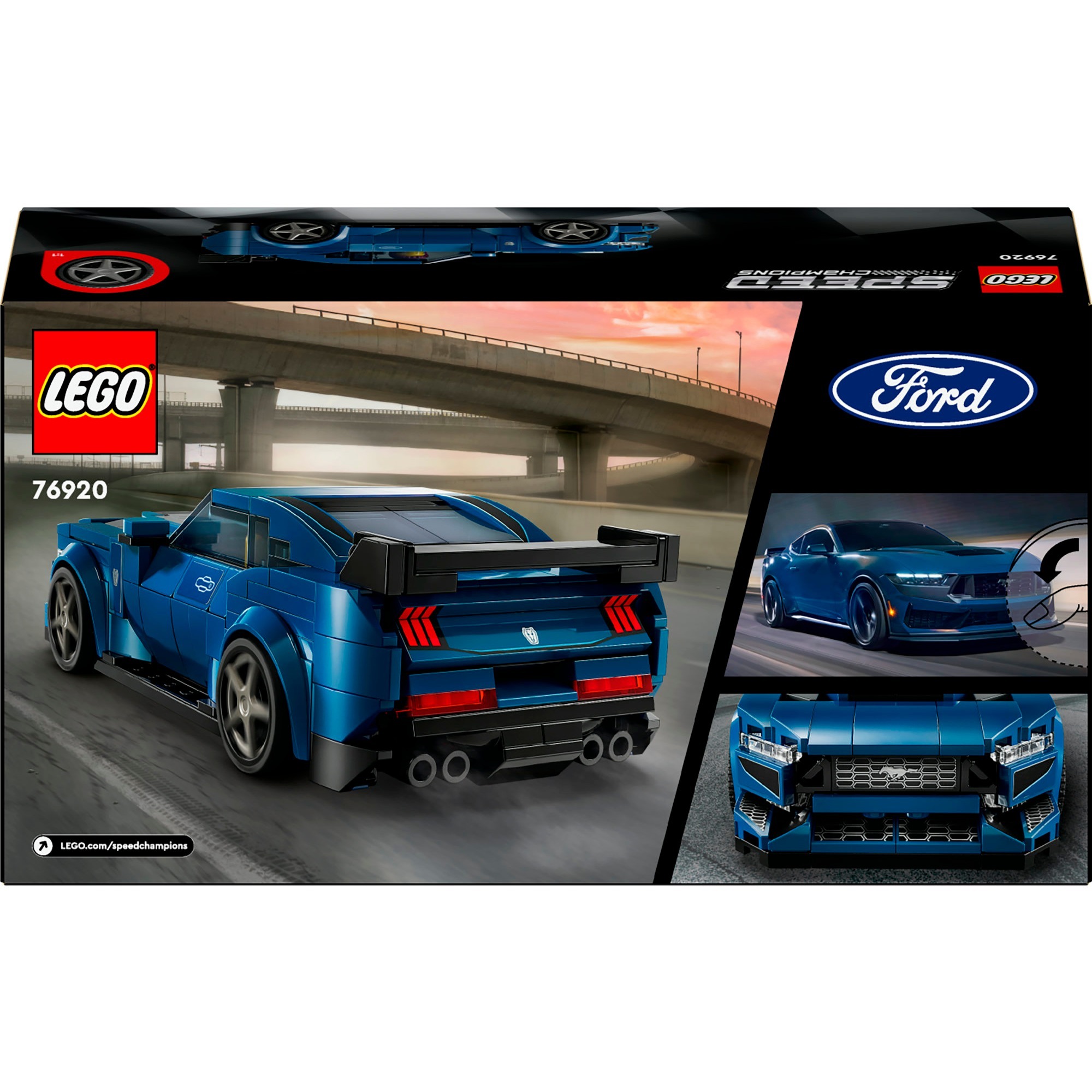 LEGO 76920 Speed ​​Champions sportovního auta Ford Mustang Dark Horse – 76920 - Obrázek 7